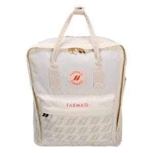 Ruksak beli, dimenzije: 27 x 35 x 9 cm